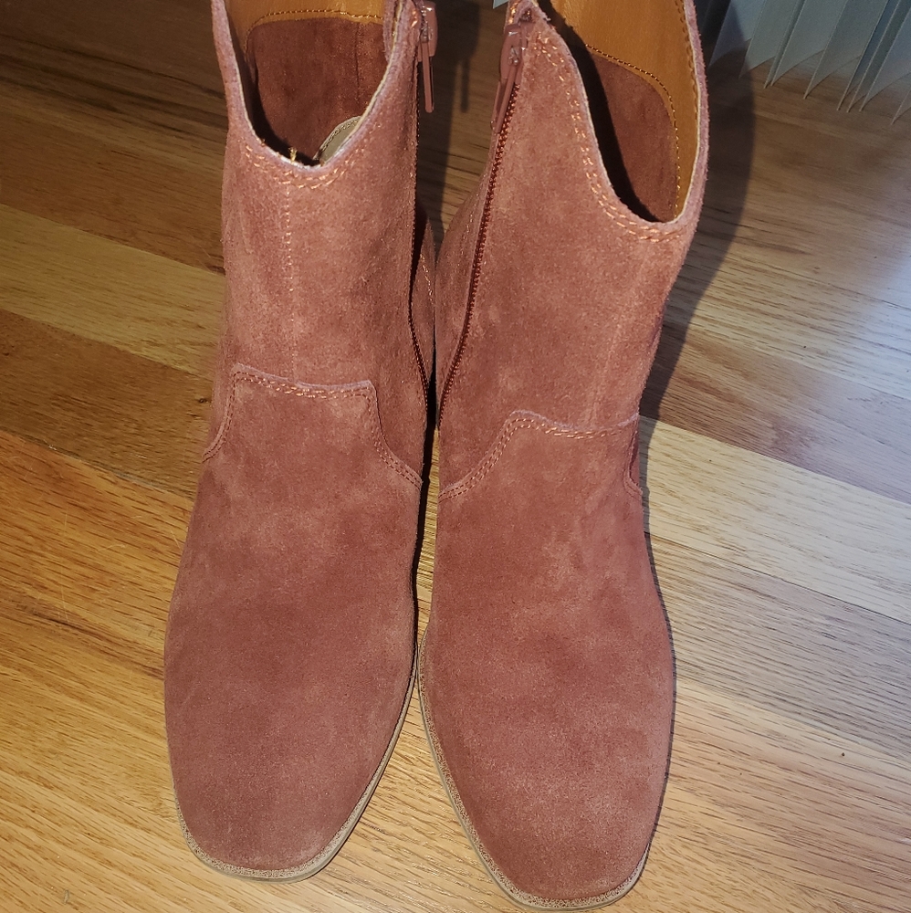 Lucky brand Laidem Bootie cognac suede - Picture 3 of 8